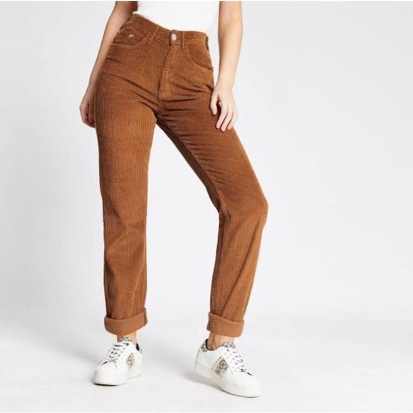 PacSun Tan Brown Corduroy Mom Pants Women's 28 - Picture 1 of 11